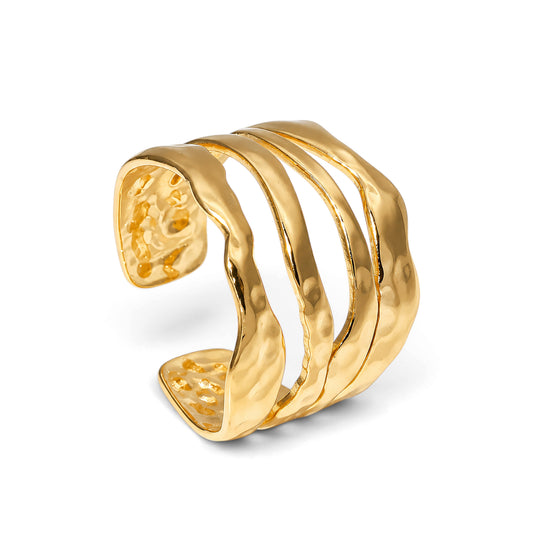 Alessia Sculpted Wave Ring