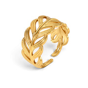 Amélie Golden Laurel Ring