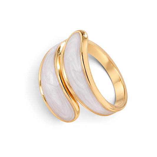 Céleste Ivory Wave Ring