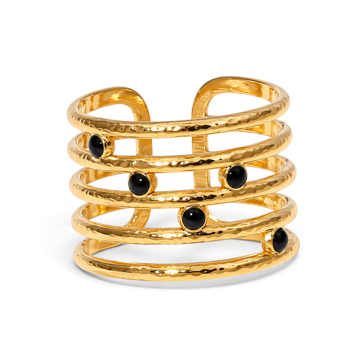Noelle Black Onyx Spiral Ring
